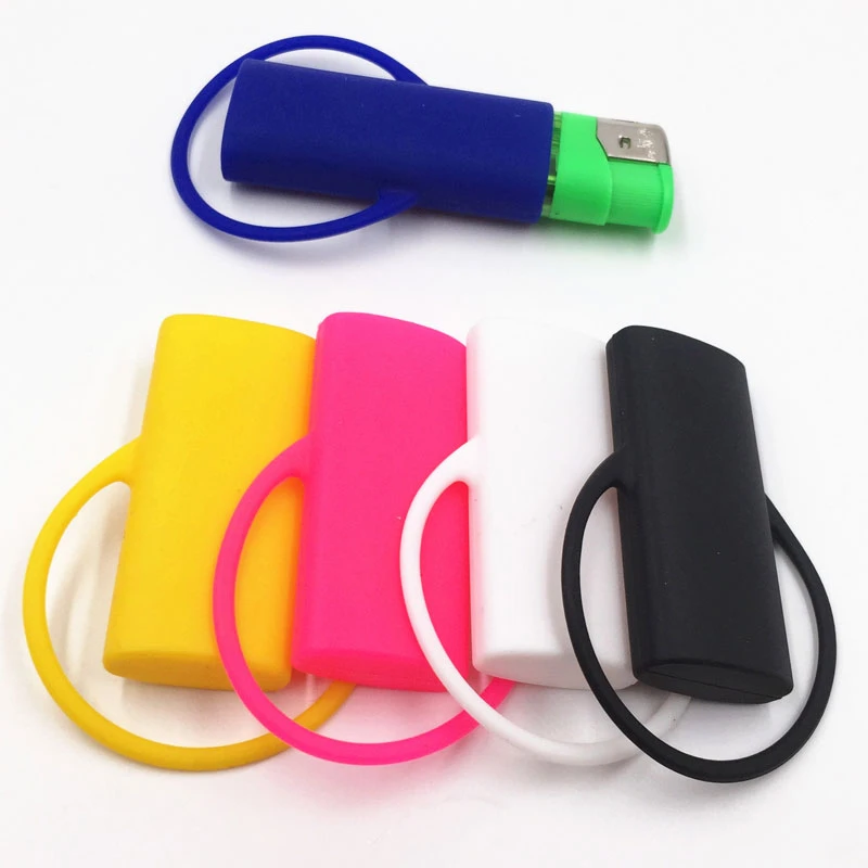 Silicone Gas Lighter Sleeve Cigarette Accessories 60x26mm Lighter Case