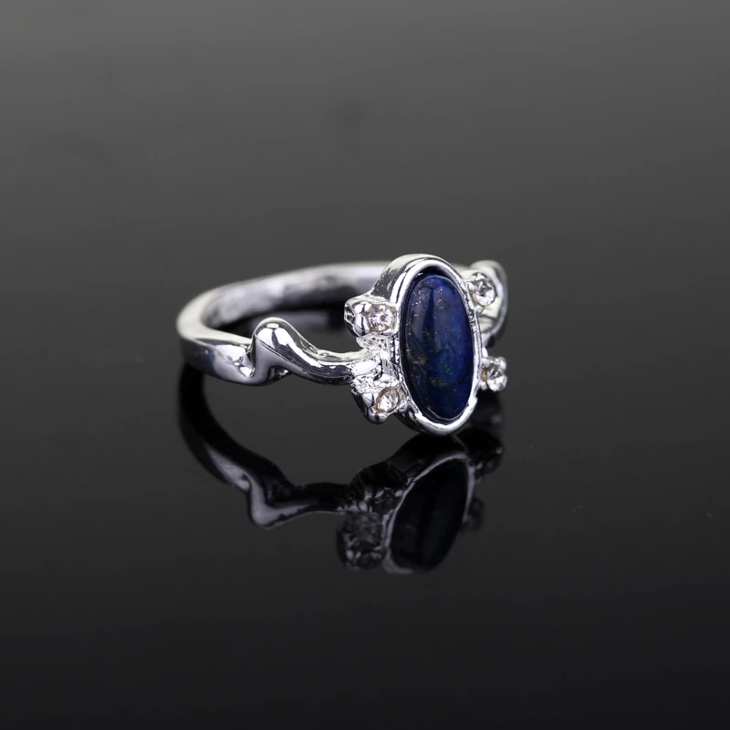 The Vampire Diaries Ring Elena's Daylight Sun Protection Ring Classic Design Blue Stone Ring For Women Fashion Accessories