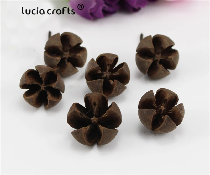 Lucia crafts 20pcs/lot Random Size Natural dried flowers Nutshell Handmade candy box Christmas Wedding decoration H0450