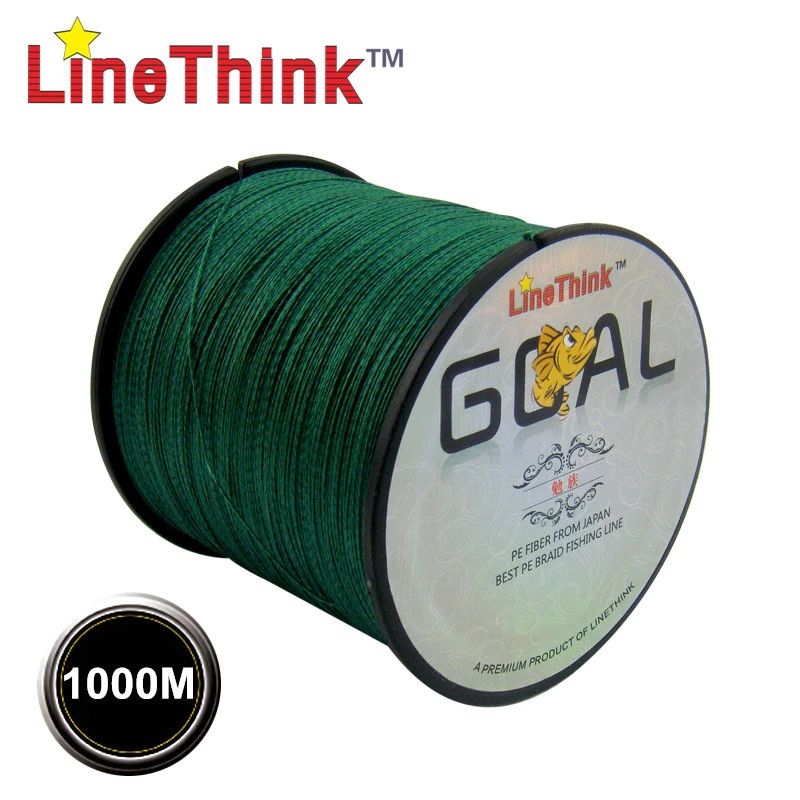 1000M GOAL LineThink Brand  Best Quality Multifilament 100% PE Braided Fishing Line Fishing Braid  Free Shipping
