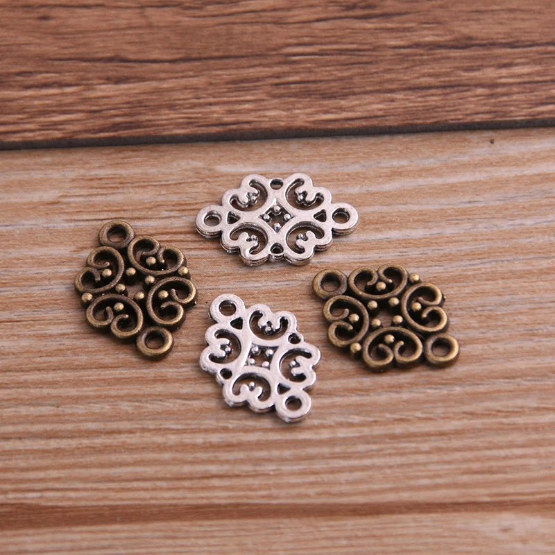 30PCS 13*20mm Vintage Connector Zinc Alloy Charms Pendant DIY Bracelet Necklace Jewelry Accessories Making