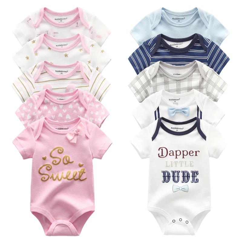 2021 5PCS/Lot Baby Boys Clothes Unicorn Girls Clothing Bodysuits Baby Girls Clothes  0-12M Newborn 100%Cotton Roupas de bebe