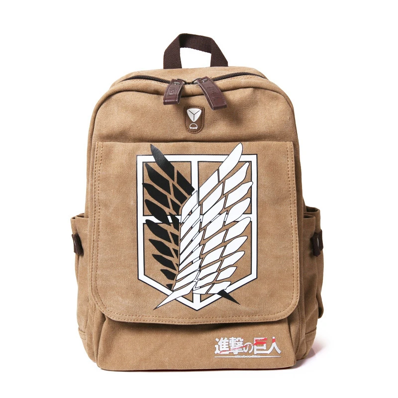 Attack on Titan Backpack Men Women Canvas Japan Anime Printing School Bag for Teenagers Travel Bags Mochila Galaxia BP0153