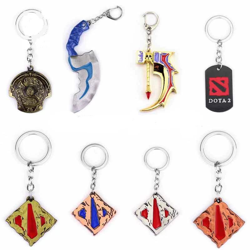 Dota 2 keychain Pudge Toys set New Game Dota2 Weapons Sword Talisman Props Ornaments Car Styling Decor Gift for Player Game Gift