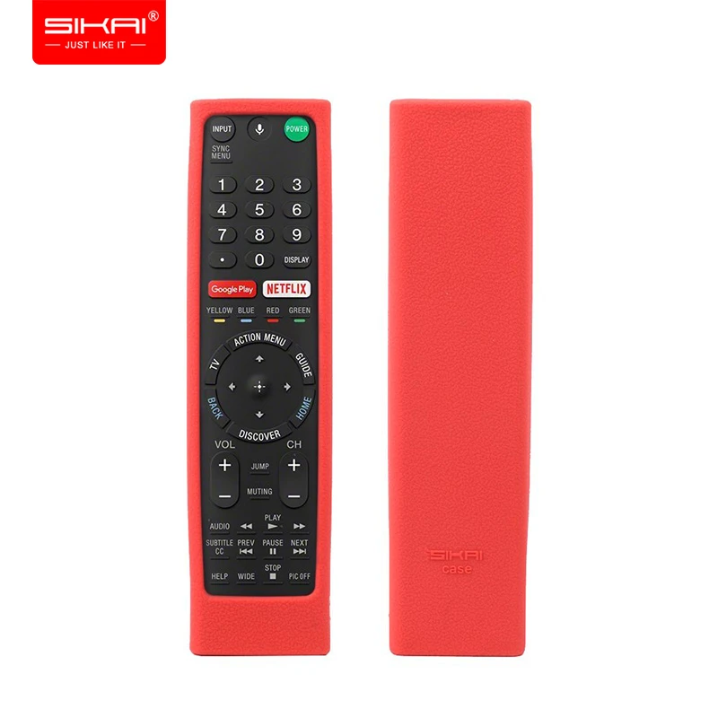 Remote Control Covers for Sony RMF-TX300U RMT-TX200U RMT-TX102U RMF-TX200U SIKAI Shockproof Silicone Cases Washable Red