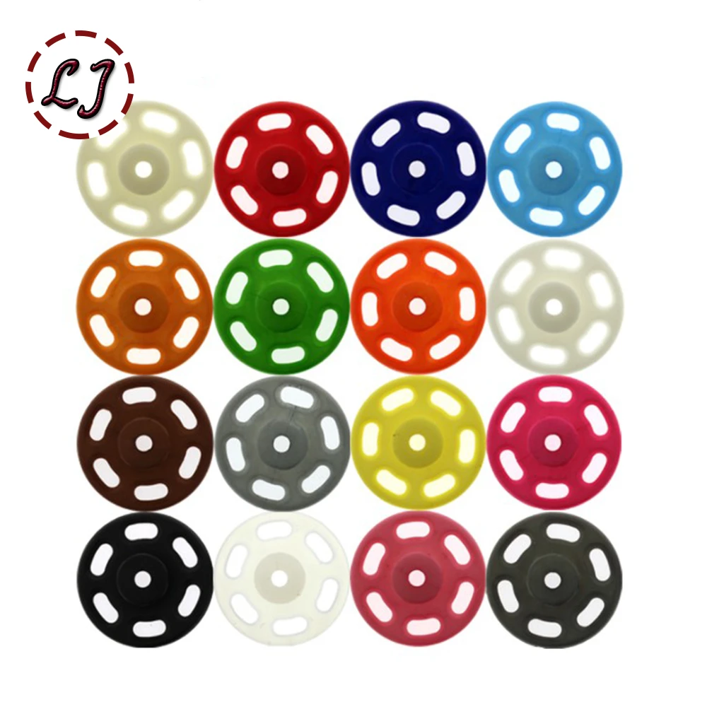 20sets/lot 7mm/10mm/13mm/15mm/18mm nylon Small Invisible Snap Fasteners Press Button Stud sewing accessories kids snap DIY