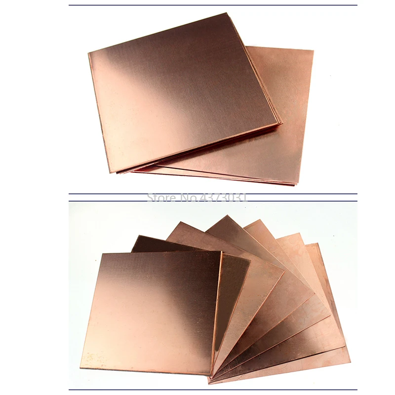 1pc Copper Sheet Plate DIY Handmade material Pure Copper Tablets DIY Material for Industry Mould or Metal Art 100x100mm