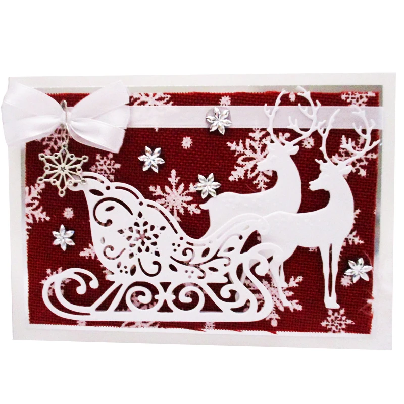 Dolce Vita Christmas Metal Cutting Dies Deer Snowflake Tree Dies Bell Sock Craft Dies Cut Die Scrapbooking for DIY card making