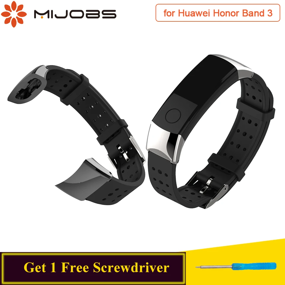Mijobs TPU Silicone Strap for Huawei Honor Band 3 Smartwatch Accessories Wristband Replace Strap for Honor Band 3 Strap Bracelet