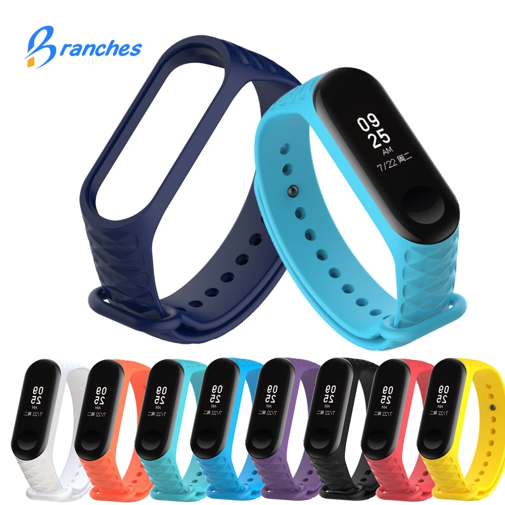 Mi Band 4 3 Bracelet Strap For Miband 4 3 Strap Wristband Replacement Smart Band wrist strap For Xiaomi Mi Band 4 3 Silicone