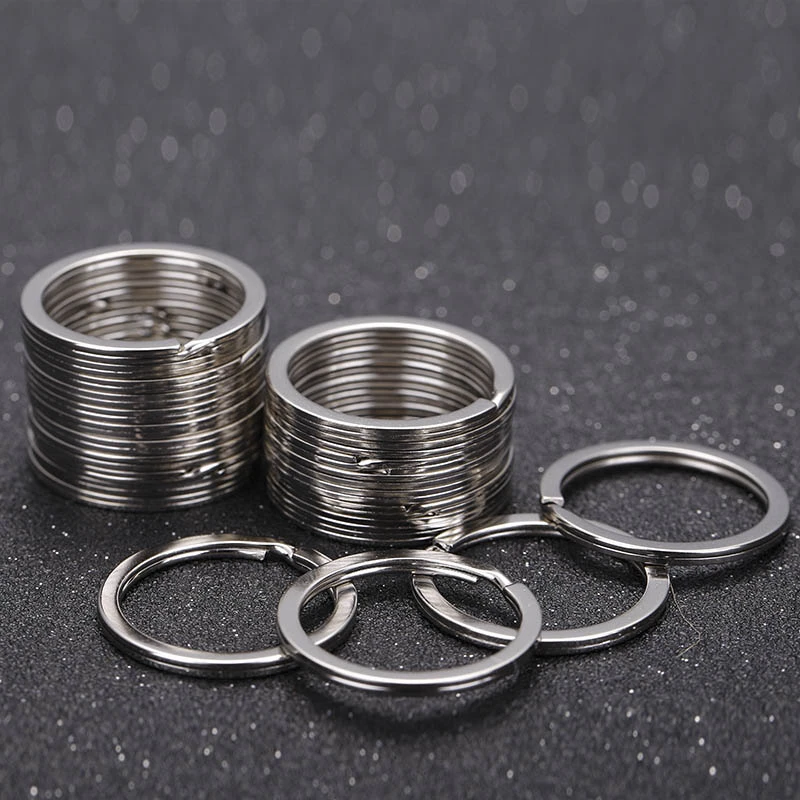 20pcs Split Key Rings 1.5x25mm Metal Hook Ring for DIY Keychain Making Handmade Jewelry Connectors Accessories High Quality