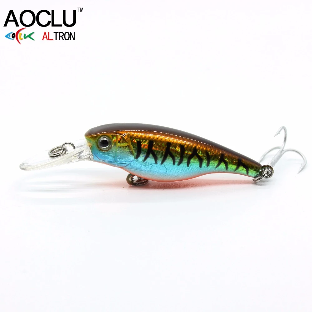 AOCLU Wobblers Jerkbait 6 Colors 4cm 2.5g Hard Bait Small Minnow Crank Fishing Lures Bass Fresh Salt Water Tackle Floating