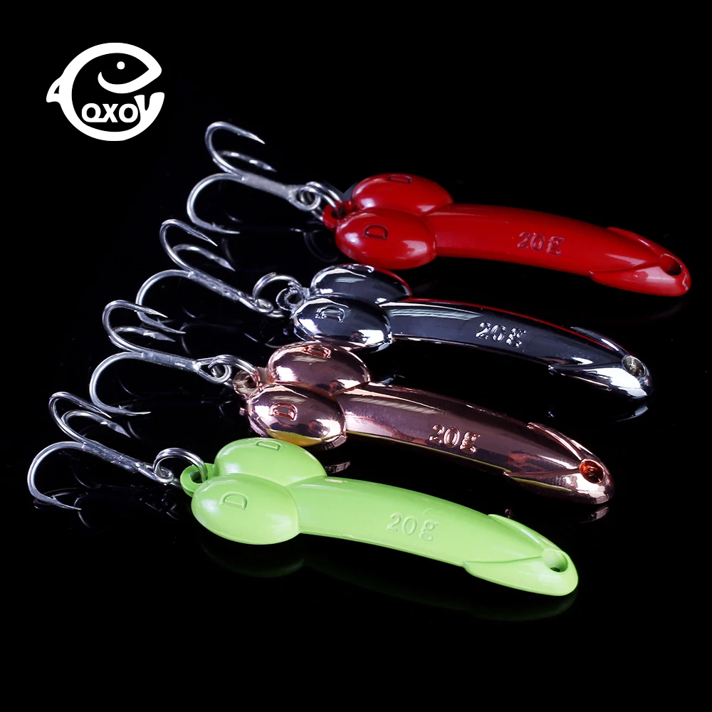 QXO Lures Spoon Jig Metal Winter Fishing Goods For Fishing Artificial Hard Lure Tinsel Jigging Ice Spinners Spoon Bait Wobbler