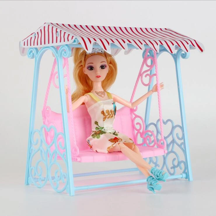 Fashion for barbie swing Arrival Doll Accessories Swing for Barbie Pretend Play Toys for Girl Casual Sunshine Garden Rocking