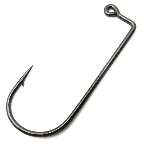 100pcs 9147 High Carbon Steel Fishhook Black 90 Degree Aberdeen Offset  Jig Fishing Hooks Size 8# To 6/0#