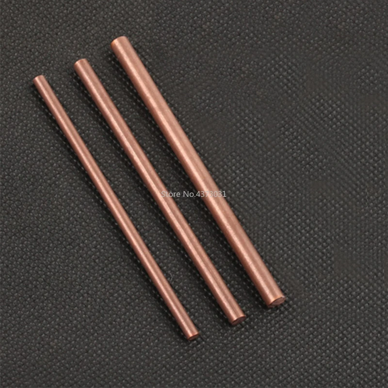 2pcs 4-6mm Hand-done copper bar rod 100mm stick for knife handle part diy toys accessories