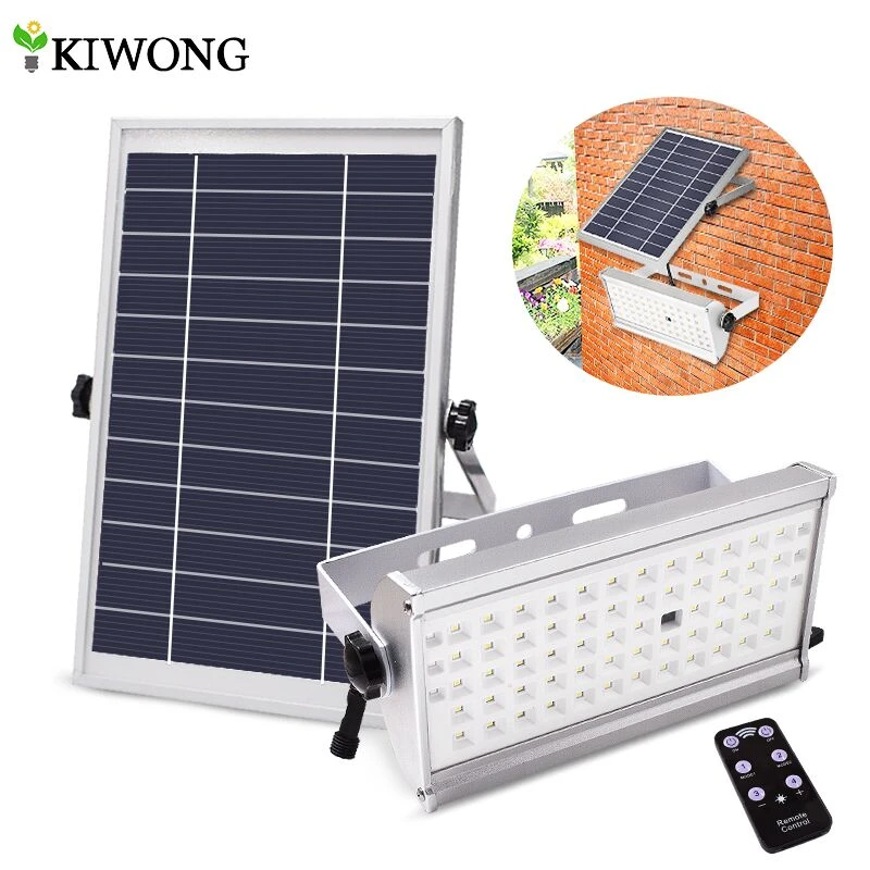 65 Leds Solar Light Super Bright 1500lm 12W Spotlight Wireless Outdoor Waterproof Garden Solar Powered Lamp With Rremote Control