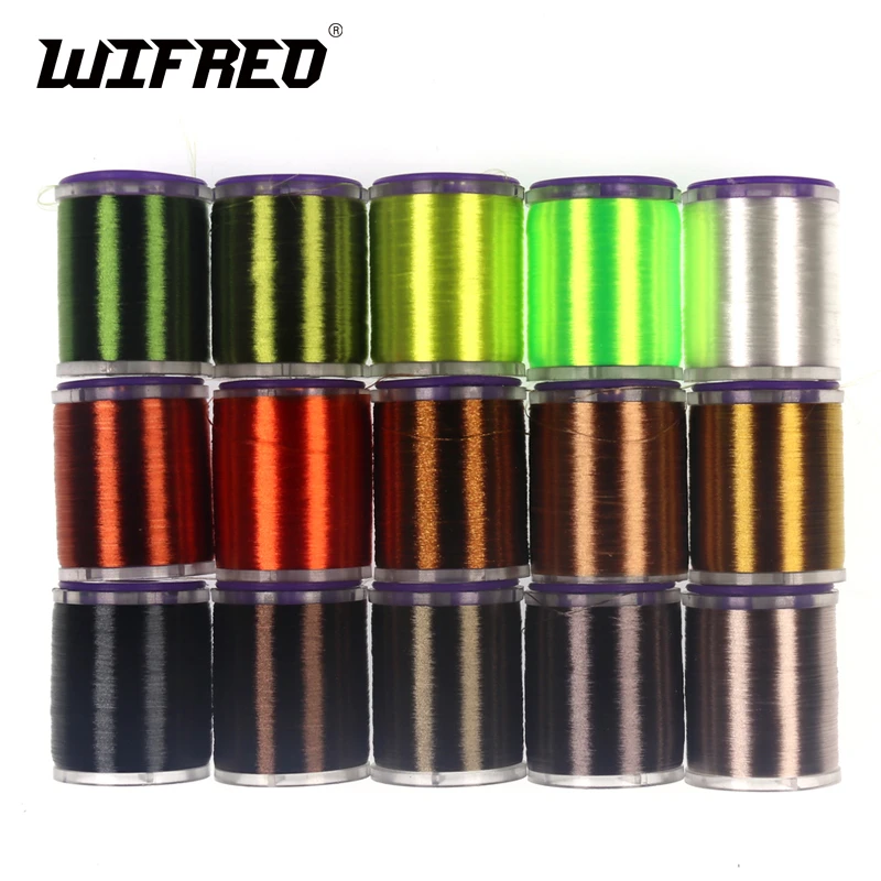 Wifreo 75D Fine High Tensile Fly Tying Thread With Standard Bobbin Spool Waxed Tying Thread For Nymph Dry Wet Flies