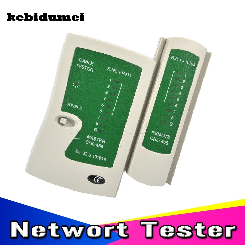 kebidumei Network Cable Tester RJ45 RJ11Cat5 Cat6 LAN Cable Tester Networking Wire Telephone Line Detector Tracker Tool kit
