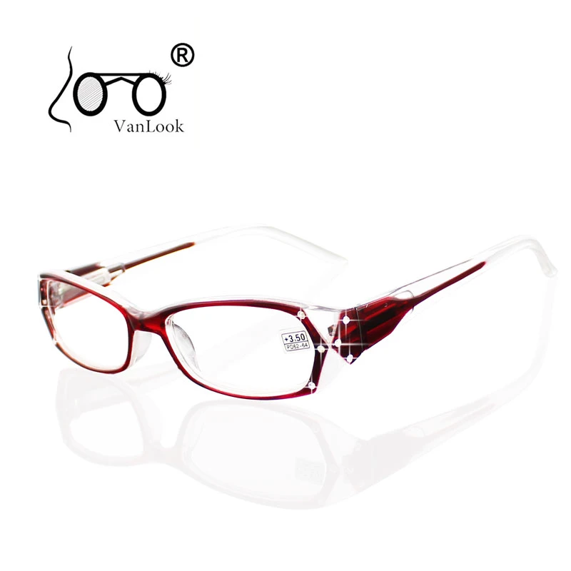 Rhinestone Reading Glasses Women Gafas de Lectura Eyeglass Frames Fashion Spectacles +50 +75 100 125 150 175 200 250 300 350 400