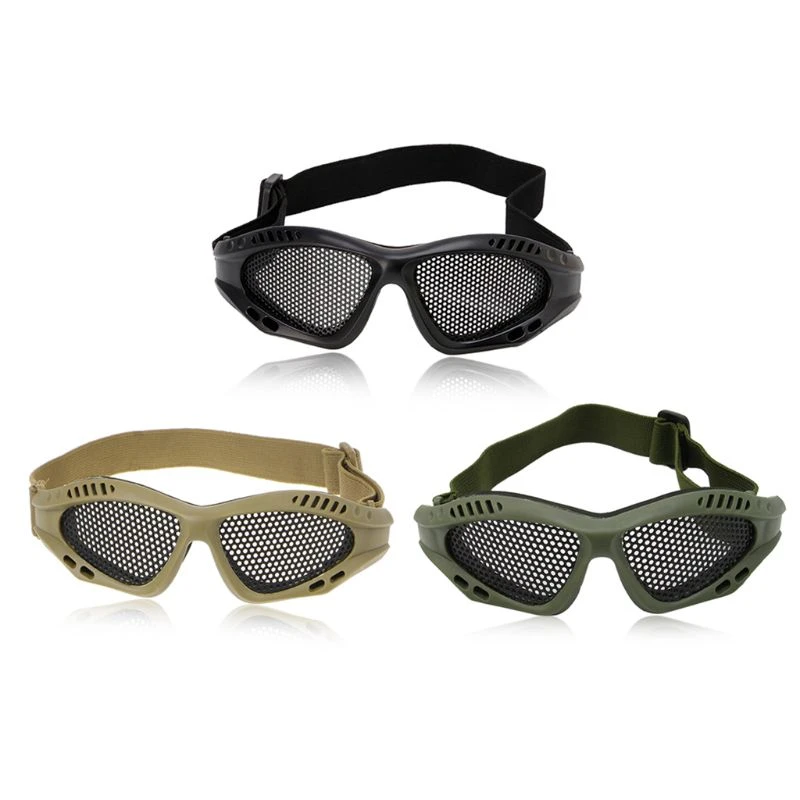 Outdoor Eye Protective Comfortable Airsoft Safety Tactical Glasses Goggles Anti Fog With Metal Mesh 3 Colors UNS-OKLE