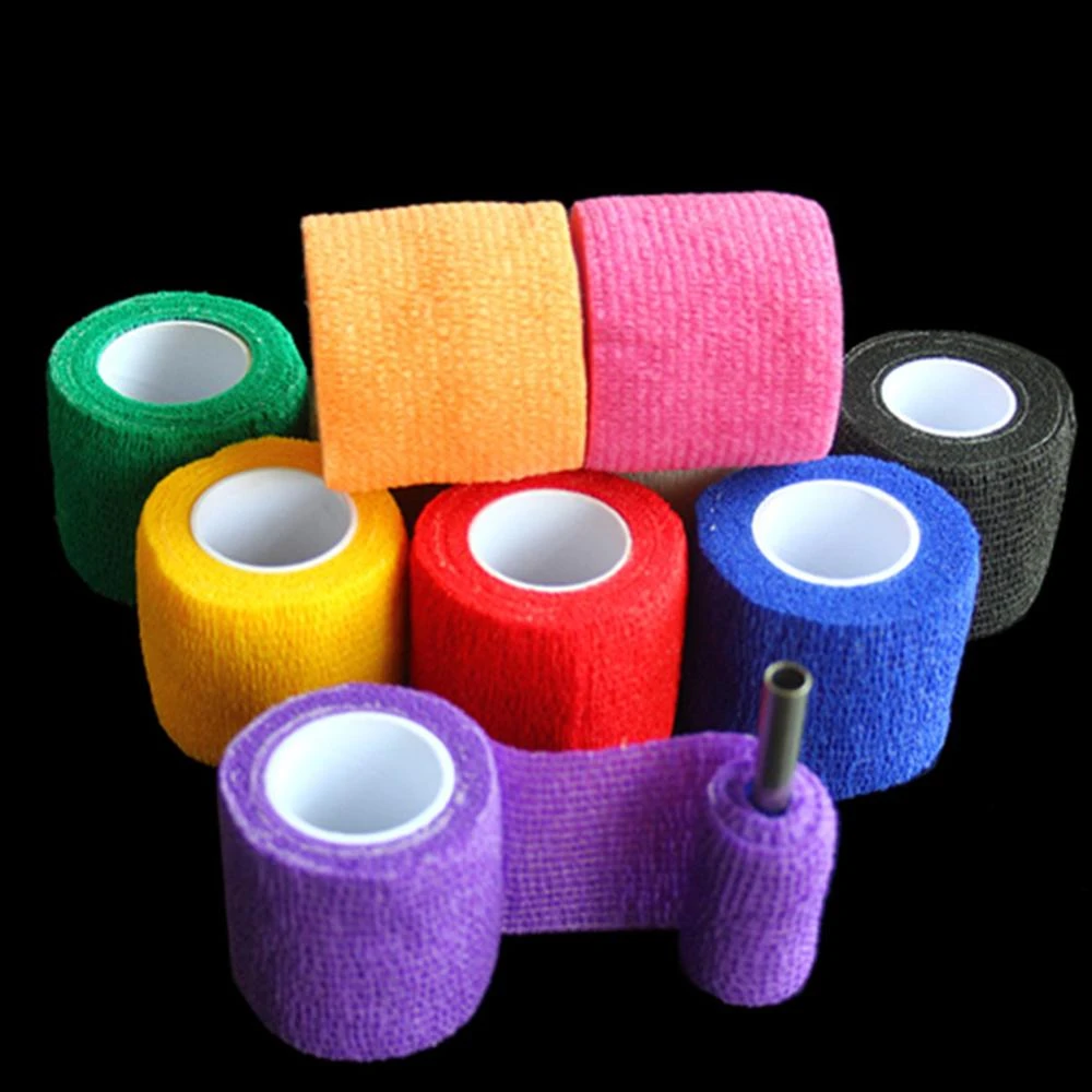 Tattoo Accesories Grip Wrap Roll Elastic Bandage Handle Tube Disposable Nonwoven Self Adherent tattoo supplies-6pcs