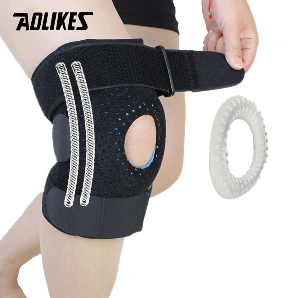 AOLIKES 1PCS Meniscus Knee Pads Silica Gel Kneepads Hiking Running Basketball Knee Support Breathable Sports Knee Protector