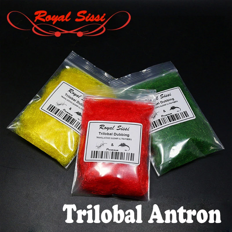 12 optional colors trilobal dubbing fly tying antron dubs translucence gleamy dubbing materials crystal czech buggy nymph dubs