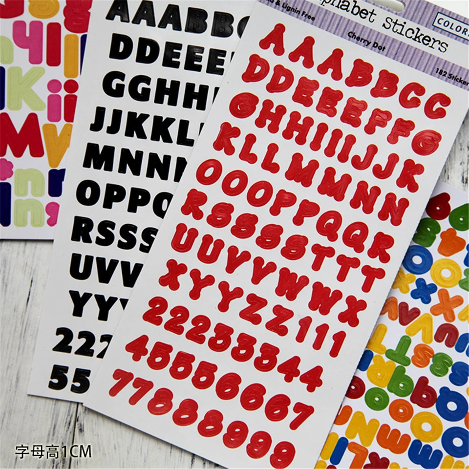 Special Offer Alphabet 1CM Paper Stickers Set Die Cut For DIY Scrapbooking Bullet Journal Sticker TN Album Card Making S117