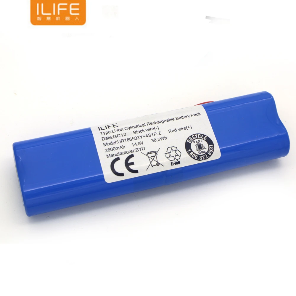 High quality Rechargeable ILIFE ecovacs Battery 14.8V 2800mAh robotic cleaner accessories parts for Chuwi ilife V50 V55 V8s