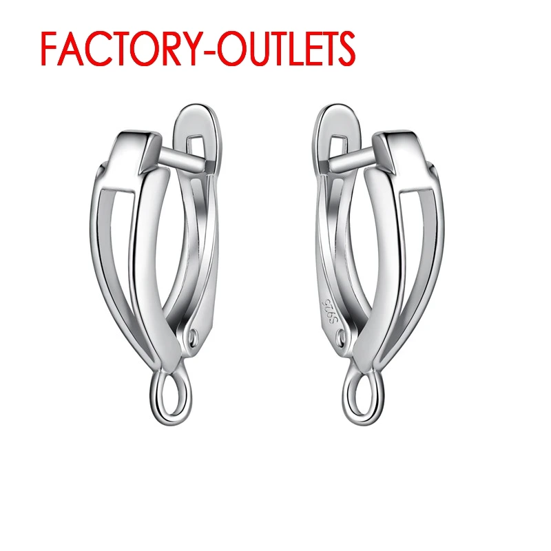 925 Sterling Silver Earrings Findings For Home Made DIY Jewelry Parts Price for Single pair High Quality Silver Simple Design