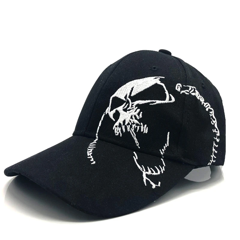 High Quality Unisex Cotton Outdoor Baseball Cap Skull Embroidery Snapback Fashion Sports Hats For Men & Women Cap