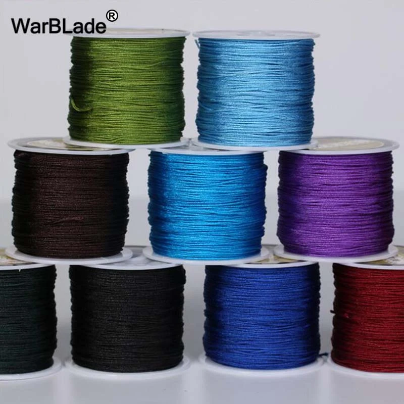 24 Color 100M 0.8mm 1mm 1.5mm 2mm Cotton Cord Nylon Cord Thread String For Jewelry Making DIY Tassels Beading Braided Bracelet