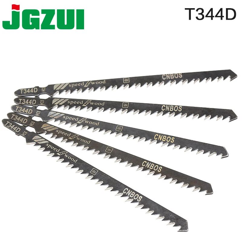 5PCS High Quality  Hcs HSS Ground Teeth Straight Cutting T-Shank Jig Saw Blade for Wood