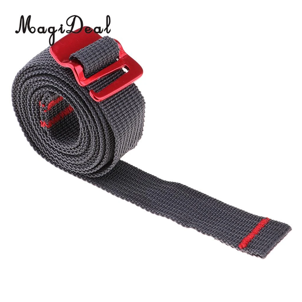 1.5m Strapping Cord Tape Nylon Rope Belt with Quick Release Metal Hook for Tightening up Backpacks, Tents, Sleeping Bag, Luggage
