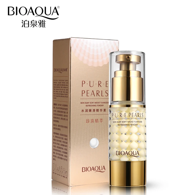 BIOAQUA Brand Skin Care Pure Pearl Essence Collagen Hyaluronic Acid Face Moisturizing Hydrating Anti Wrinkle Anti Aging Cream