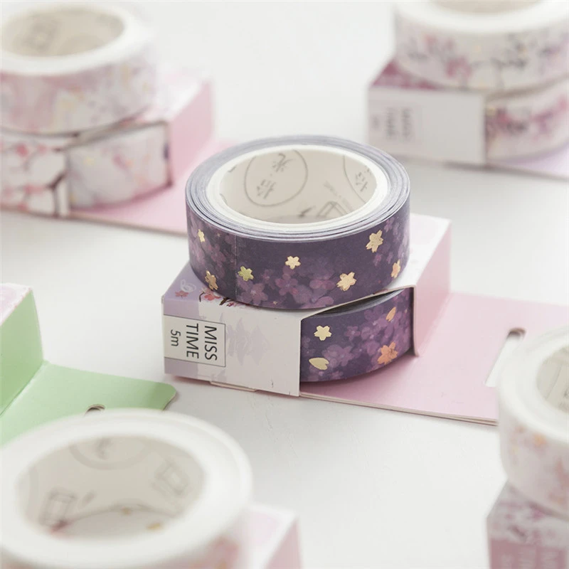 1Pc Japan style romantic Washi Tape Wave crane Sakura masking tape Scrapbooking Decorative sticker school support