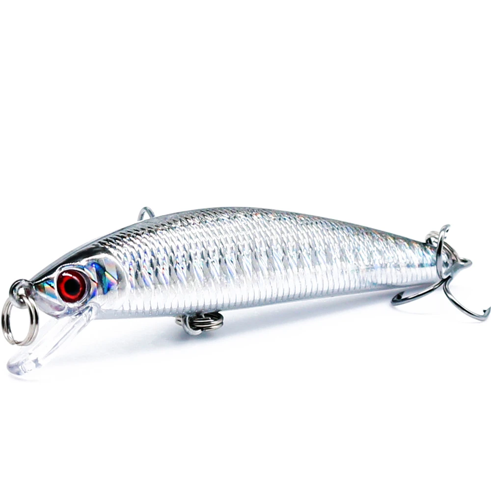 1PCS Quality Laser Minnow Fishing Lure 7.5g 8.5cm Hard Crankbait Wobblers Artificial Floating Jerkbait Trolling Bass Isca Carp