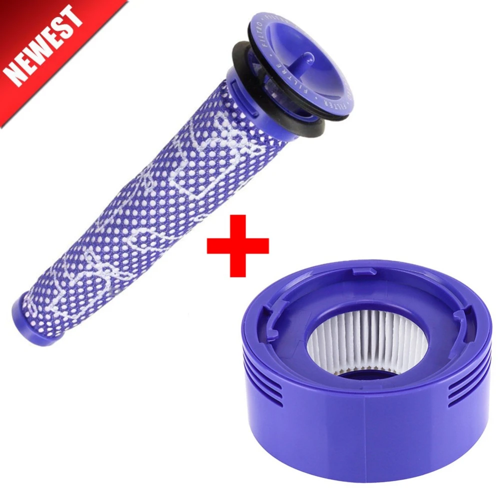 Pre Filter + HEPA Post-Filter kit for Dyson V7 V8 Vacuum Replacement Pre-Filter (DY-96566101) and Post- Filter (DY-96747801)