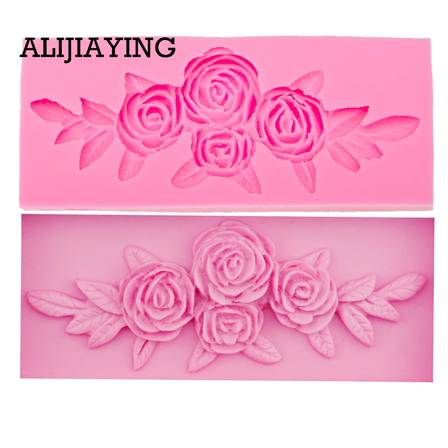 M0069 Tree Rose Flower Form Silicone Molds Cookie Cutter Cake Decorating Tools Wedding Fondant Decoration