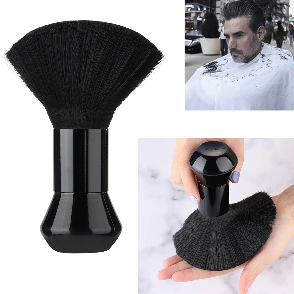 1PC Soft Black Neck Face Duster Beard Brushes Barber Hair Cleaning Hairbrush Salon Cutting Hairdressing Styling Makeup Tools