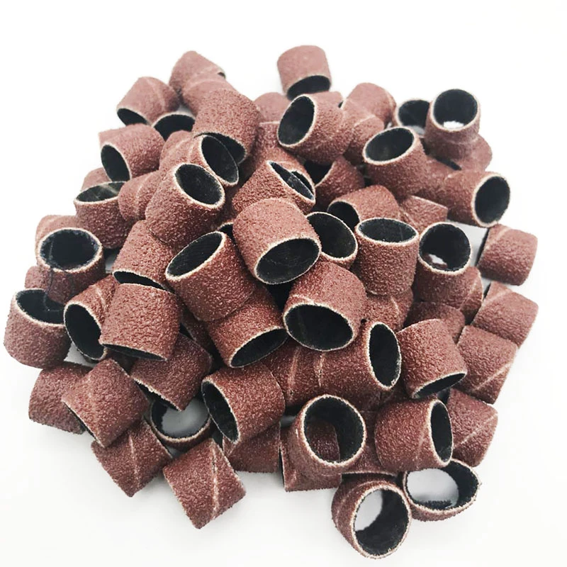 100pcs Sanding Bands Sleeves & 2 Mandrels Grinding Electric Polishing Sandpaper circle Sand Ting