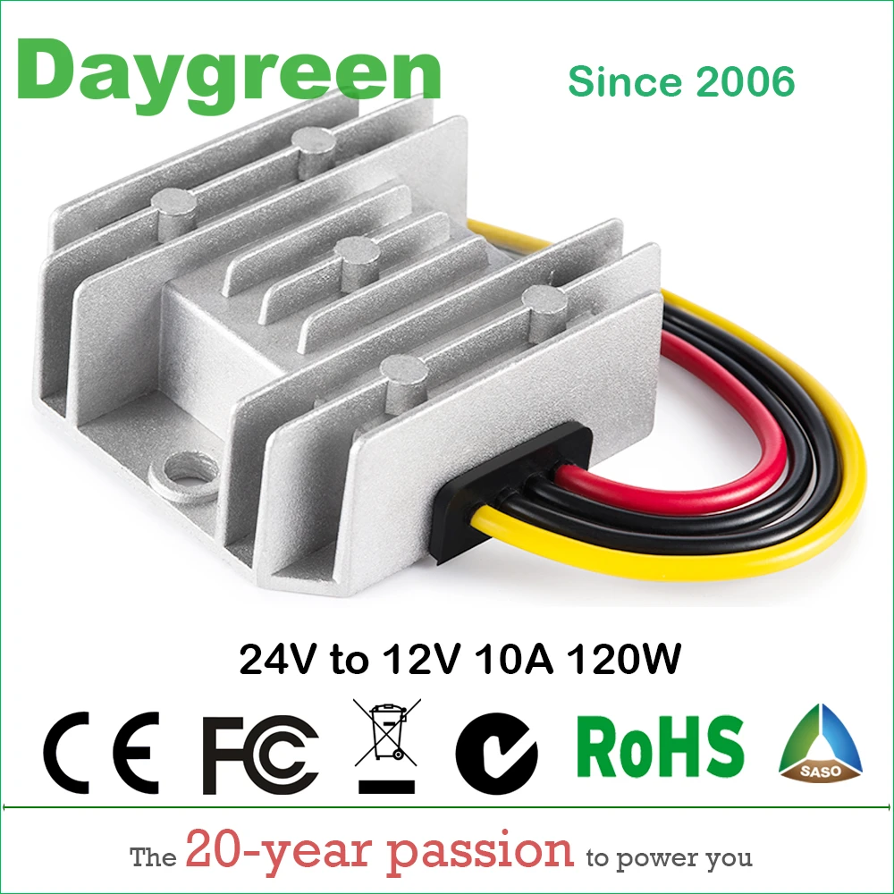 24V to 12V 10A 20A DC DC Converter Step Down Daygreen Reliable Quality , Newest Type CE Certificated