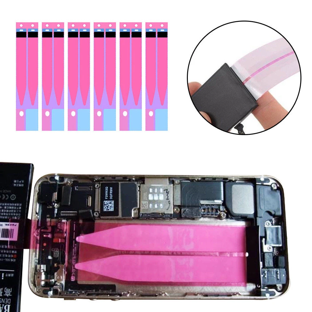 5pcs Battery Adhesive Sticker Glue Tape Strip For iPhone 5 5s 6 6s 7 8 Plus Phone Replacement Part