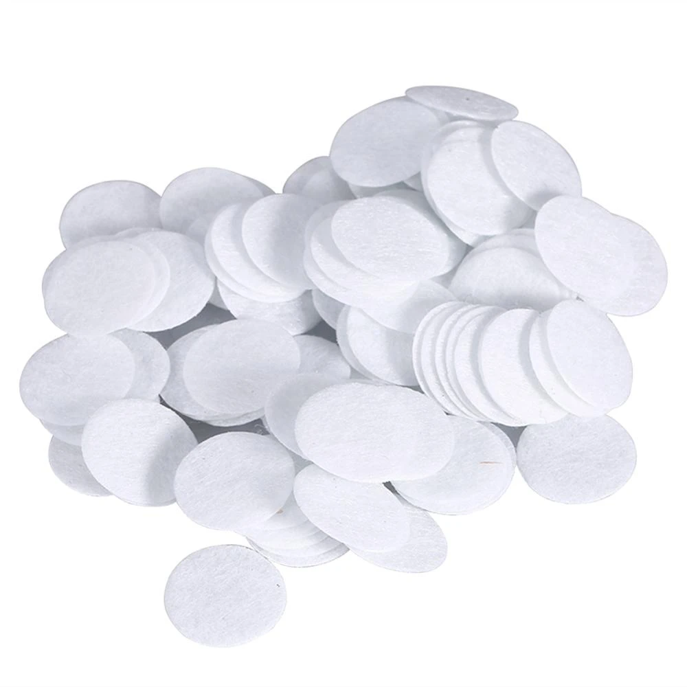 100pcs Cotton Filter Round Replacement Filtering Pads Sponge For Blackhead Removal Beauty Machine (15mm)