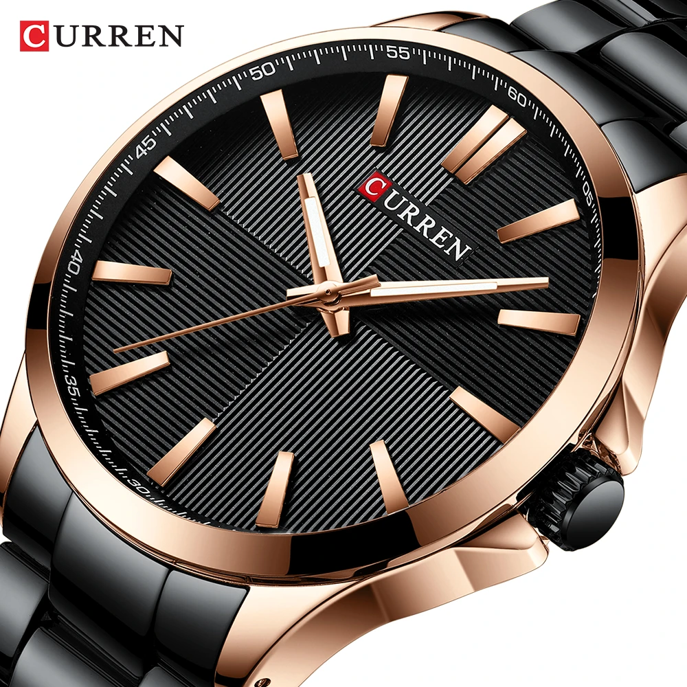 CURREN Watches Men Fashion Watch 2019 Luxury Stainless Steel Band Reloj Wristwatch Business Clock Waterproof  Relogio Masculino