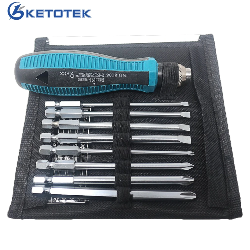 Precision Screwdriver Set 9Pcs/set Phillips / Slotte Multitool Screwdrivers With Magnetic Repair Hand Tools