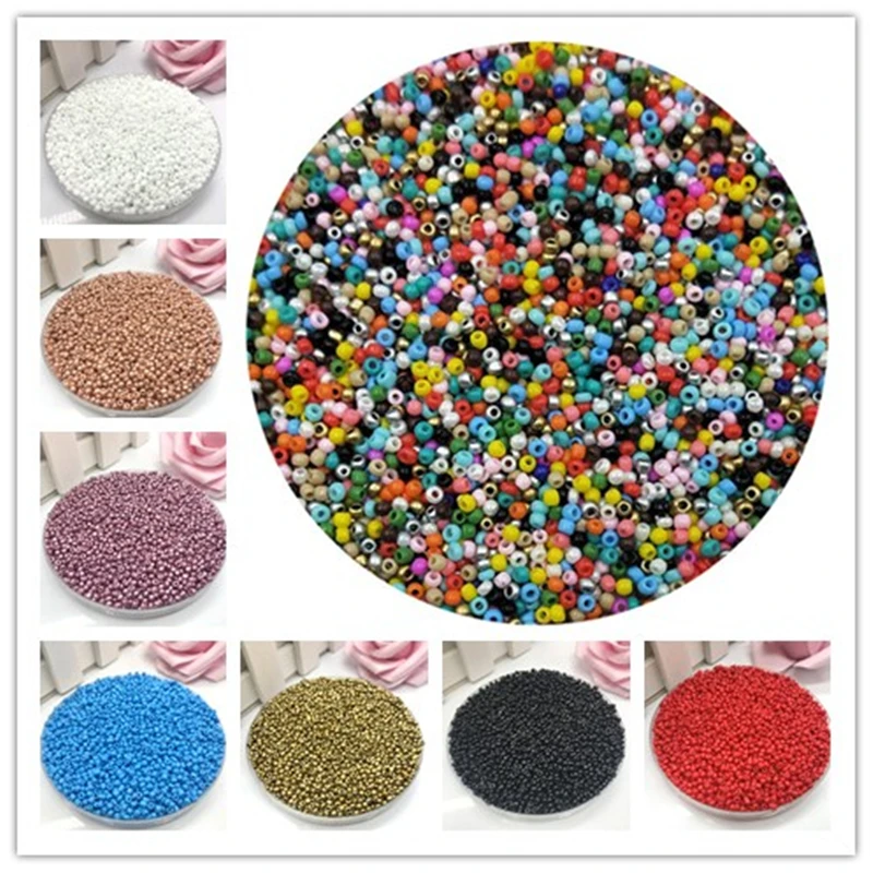 New 2mm 1000pcs Crystal Spacer Czech Glass Seed Beads For Jewelry Making Earring Necklace Bracelet Charms DIY Beads