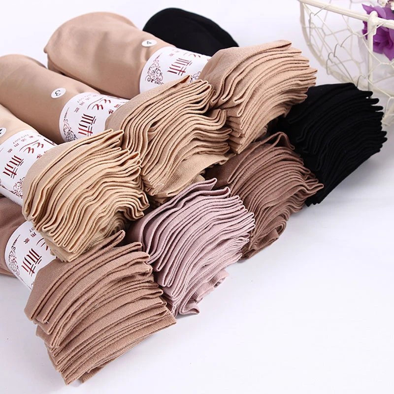 10 Pairs / lot Hot Sale Autumn Comfortable Silk Socks Women Low Price Cool Solid Color Breathable Sexy Skin Sock 7 Colors