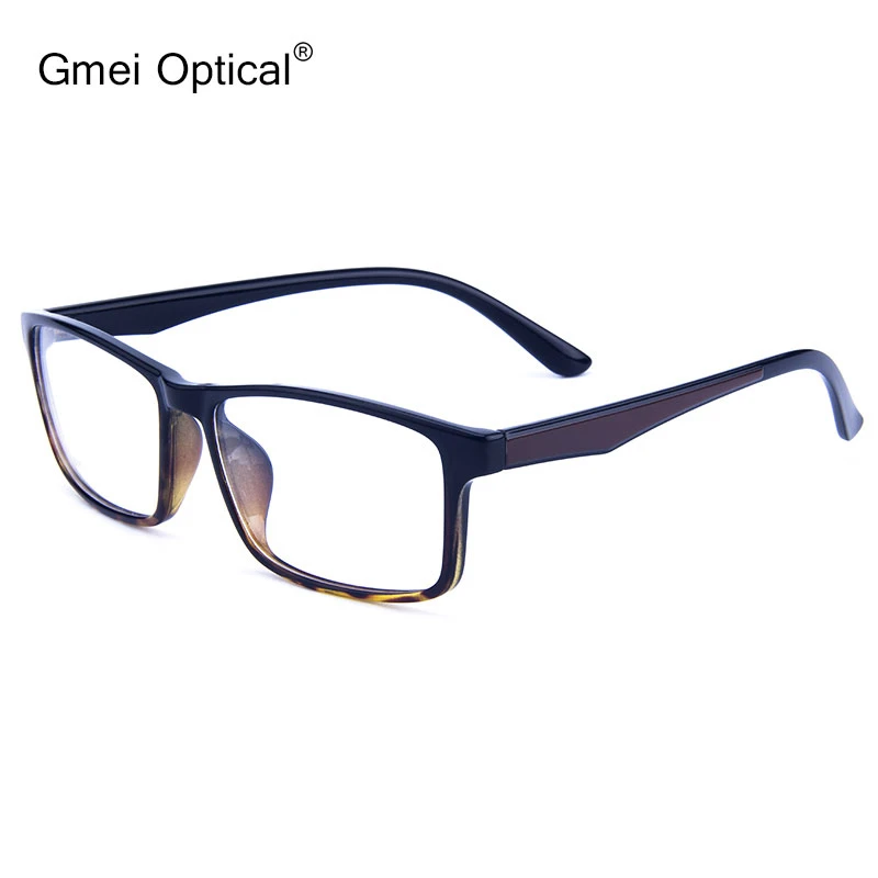 Gmei Optical Rectangular Ultralight TR90 Business Men Glasses Frame Prescription Eyeglasses Frames Women Full Rim Eyewear G6087